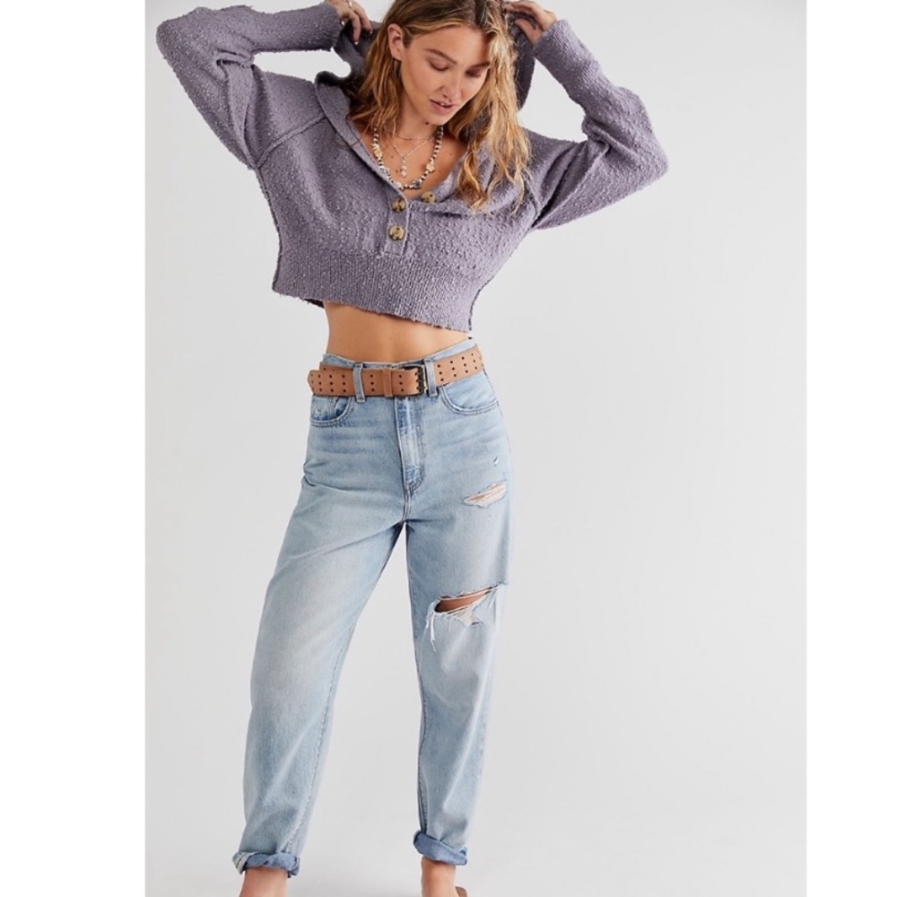 Free People Found My Friend Hoodie Boucle Size XS